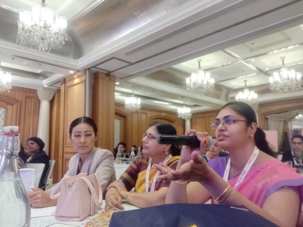 Samprada N Speaking on measures for Woman Empowerment